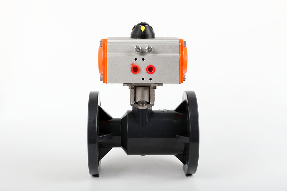 崇信气动法兰一体球阀